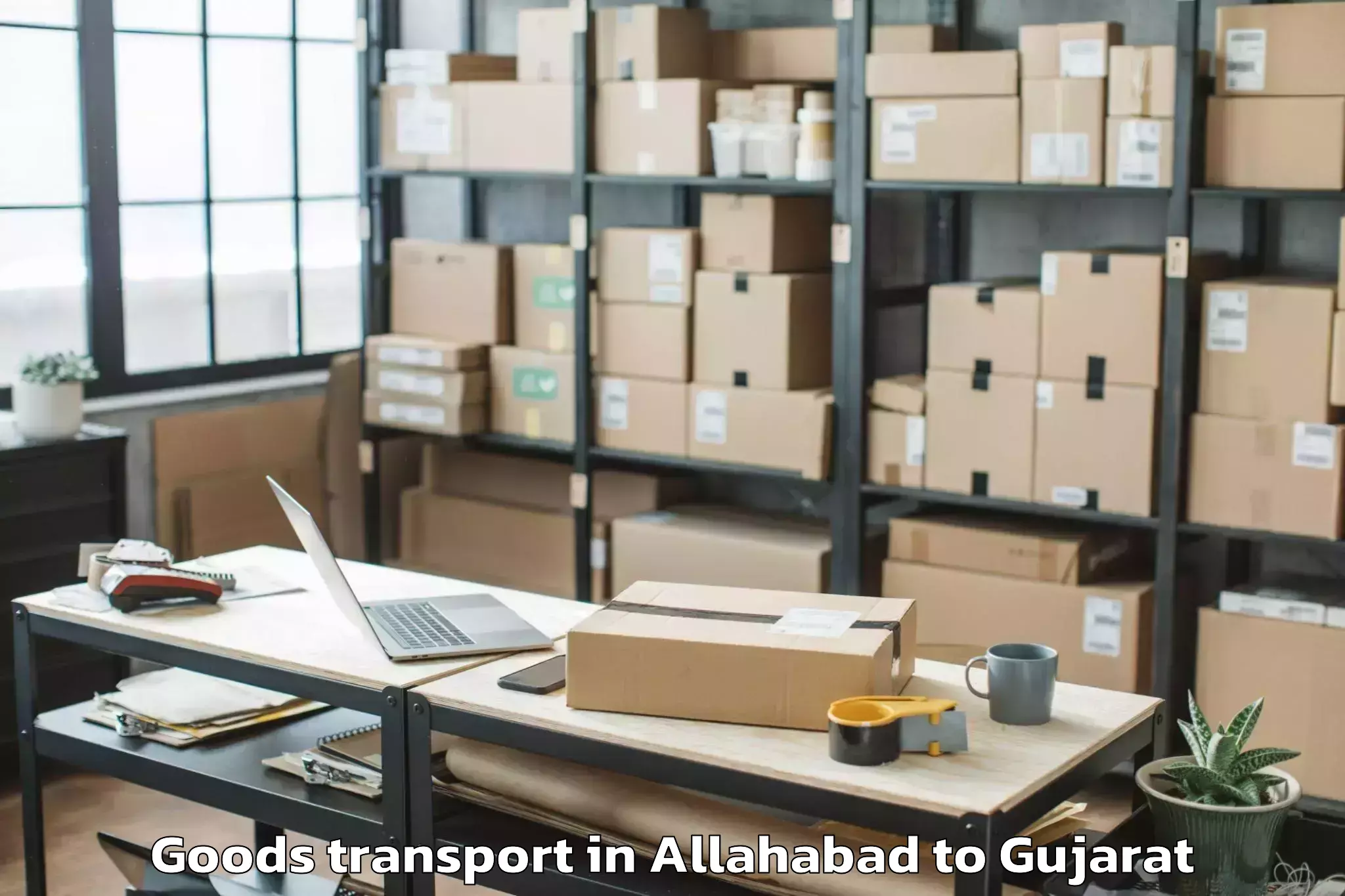 Discover Allahabad to Olpad Goods Transport